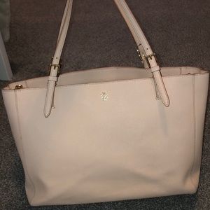 Nude pink Tory Burch tote purse